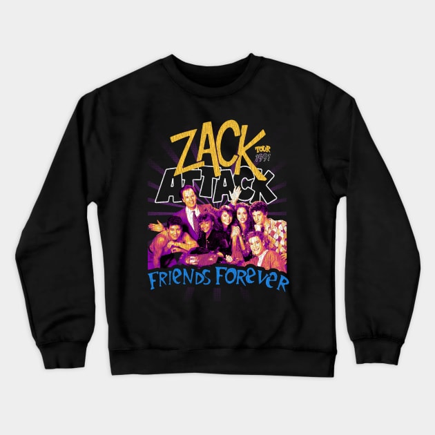 Zack Attack Friends Forever Crewneck Sweatshirt by Permisarsi